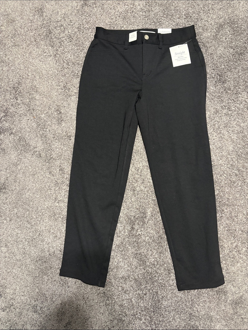 Black straight leg pants
